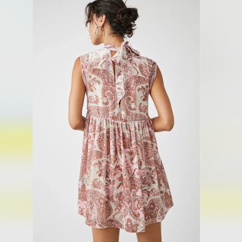 nwt Free People All The Time Velvet Mini Dress - Women's Size Medium - Picture 5 of 10